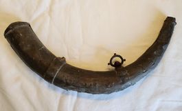 Antikes Orientalisches Pulverhorn Pulverflasche Ziselierung