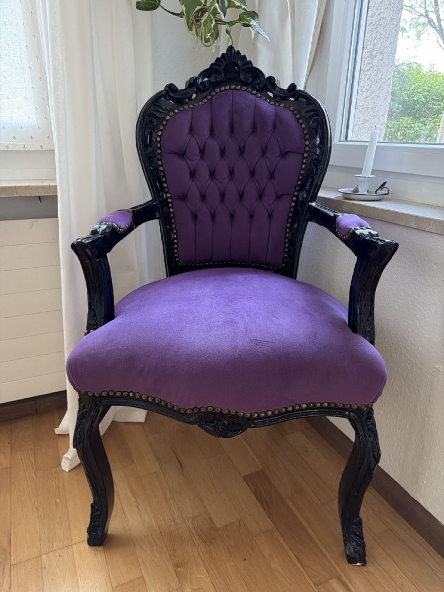 Poltrone: Barock Stuhl violett top Zustand  – Nuovo (secondo la descrizione) da Birsfelden venduto da Haex 2