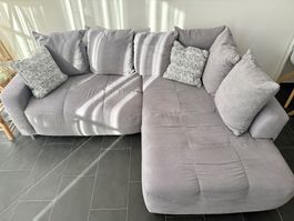 Ecksofa grau mit Schlaffunktion, gebraucht