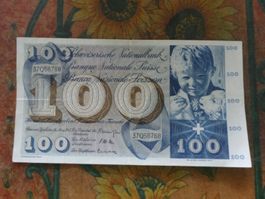 SUISSE  100  Francs  1963  (6768)  Billet