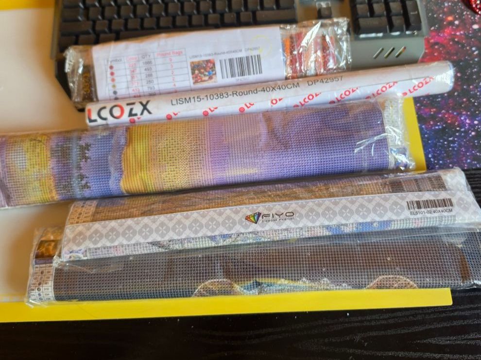 Kit bricolage: DIAMOND PAINTING 4 STK. – Nuovo e nell'imballaggio originale da Dintikon venduto da bonita099