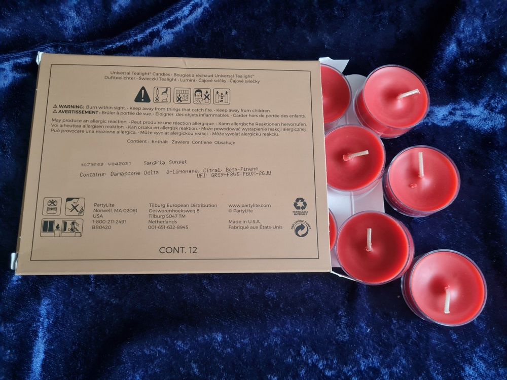 PartyLite - 12 Teelichter Sangria Sunset | Kaufen auf Ricardo