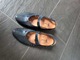 Ballerinas, Think, echtes Leder, Gr. 40 mit 4 cm Absatz