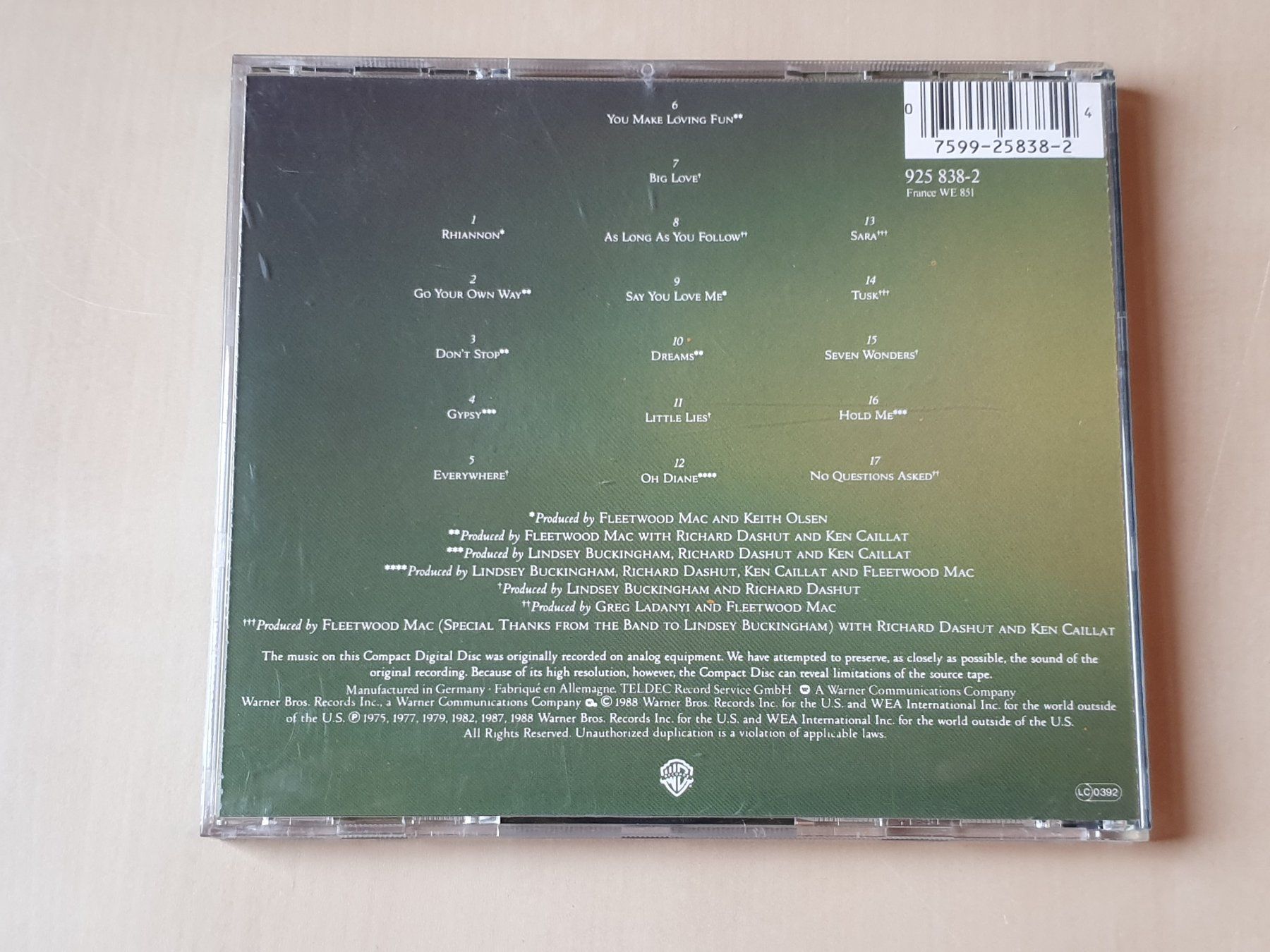 CD: Fleetwood Mac Greatest hits – Usato da Stansstad venduto da collectorsshop 1
