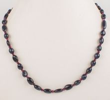 NEU: Iolith Rubin Kette Collier Wassersaphir mit Edelstahl