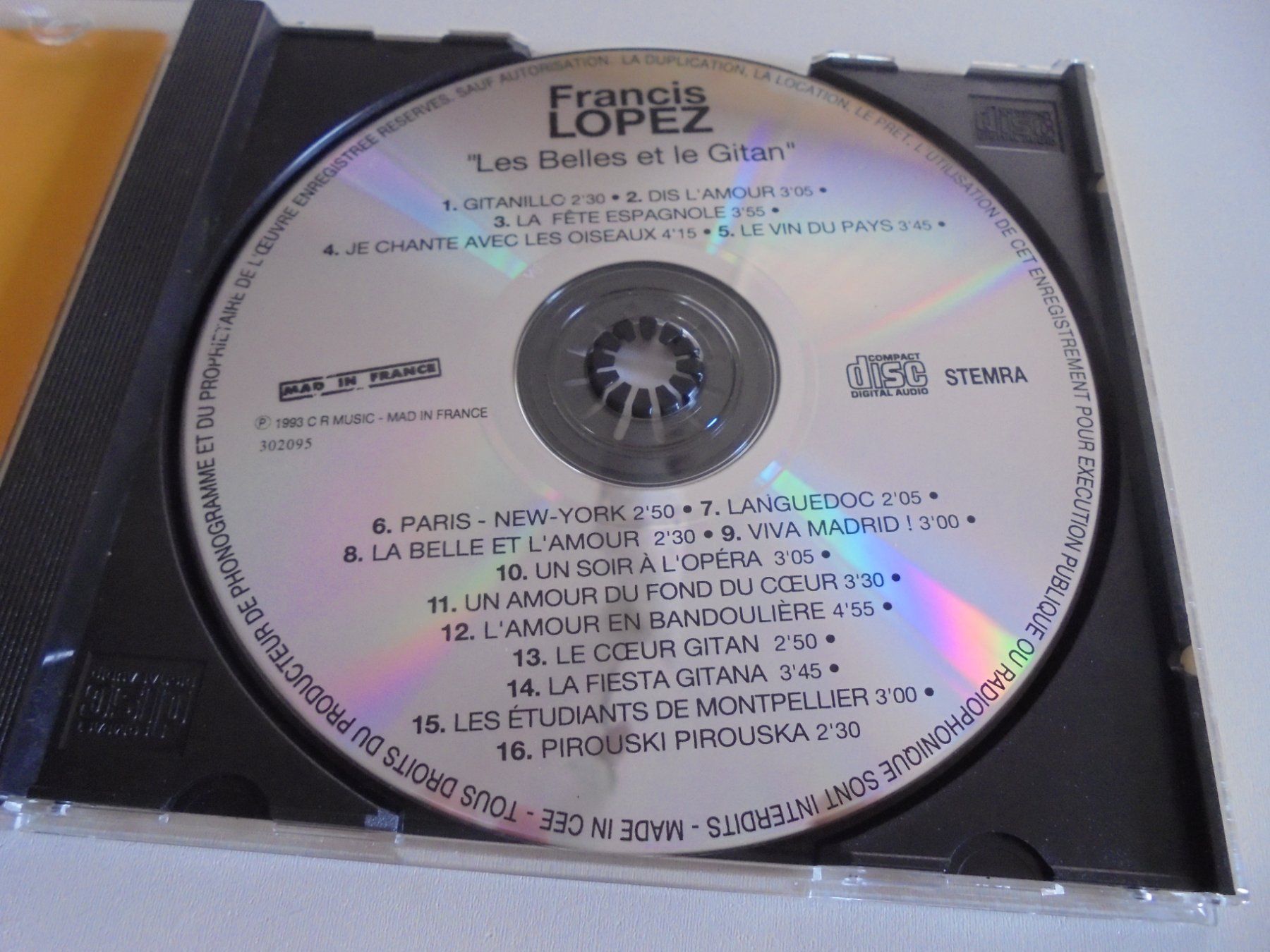 CDs: Francis LOPEZ " Les belles et le gitan " CD  excellent état – D'occasion à Eclépens par Consuelo 1