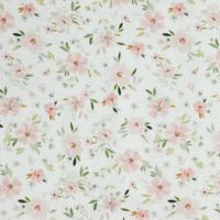 Musselin Digital Blumen - weiss