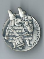 Fasnachtsplakette Basel, "Blaggedde" 1976 (Silber)