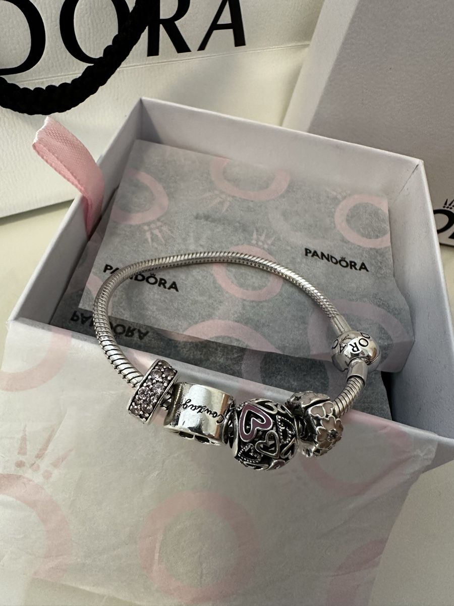 Pandora Bracciali & Braccialetti: Pandora Bracelet Silver with Charms – Nuovo e nell'imballaggio originale da Wallisellen venduto da nelli87 8