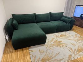 Sofa Maison Heritage - wie neu - velvet bottle green