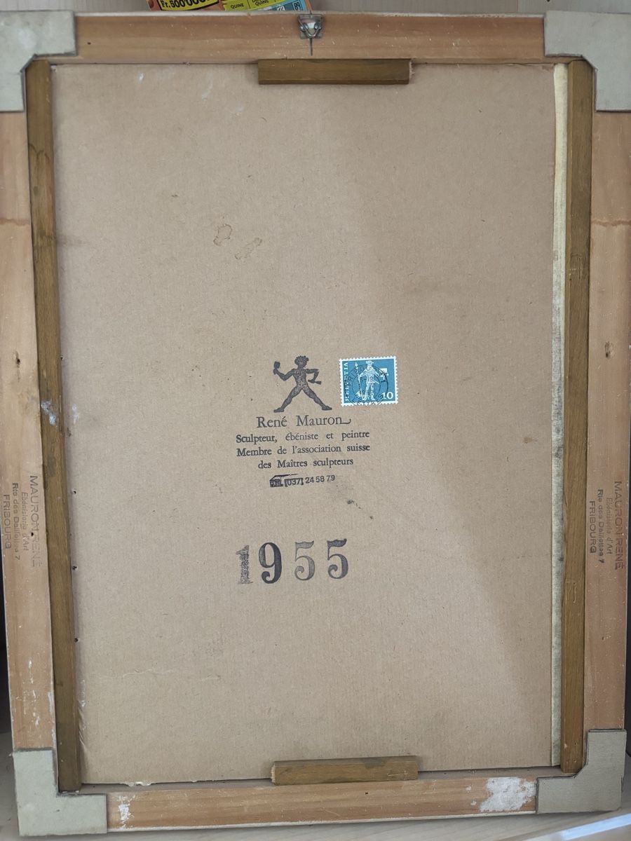Dipinti: Peinture Locomotion CFF 1955 René Mauron  – Usato da Les Brenets venduto da moe_ym8r 1