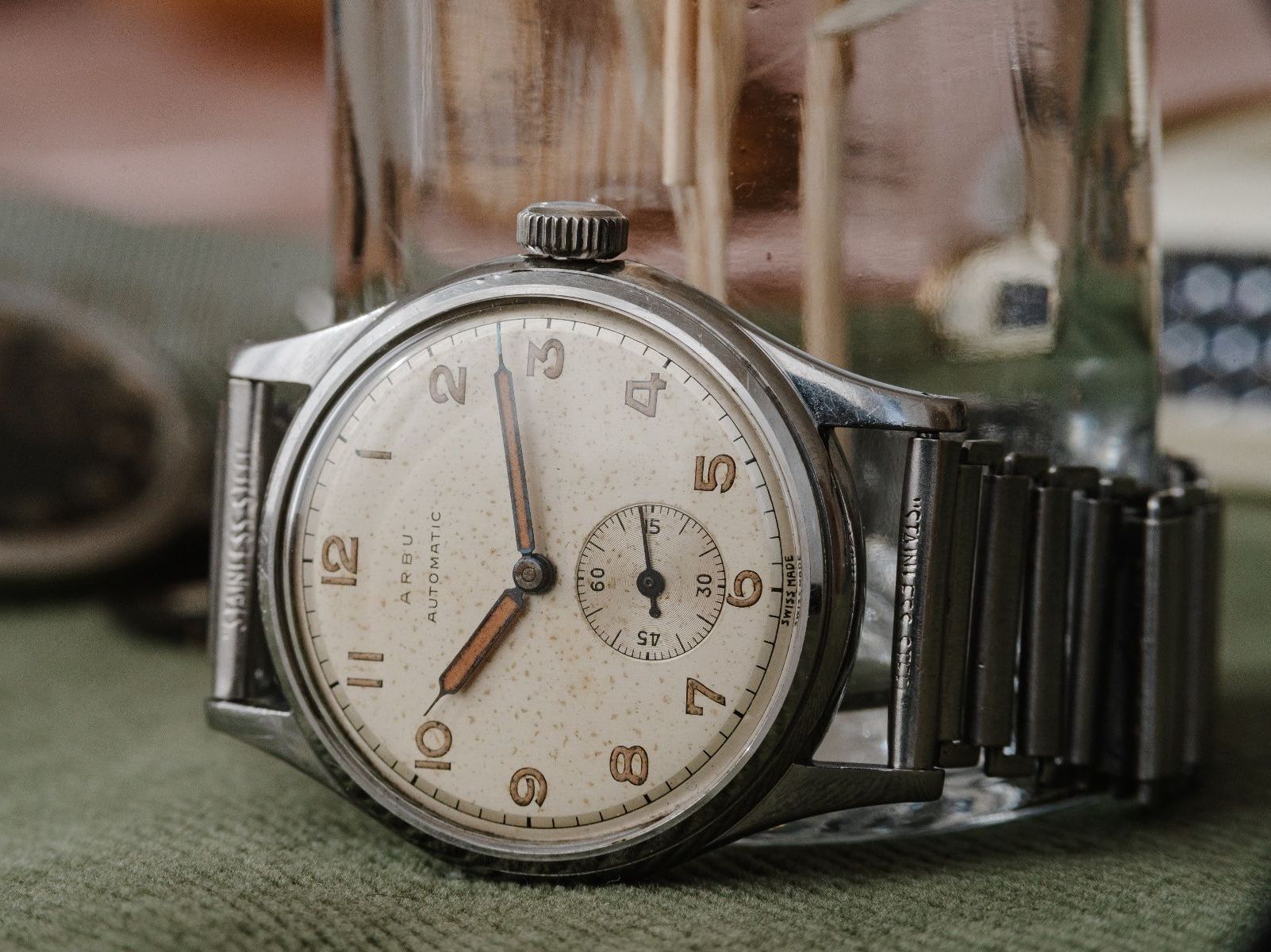 Orologi: Arbu Field Watch Bumper Automatic Radium Dial 34mm 1950s – Usato da Vevey venduto da Vintage_Analog_Goods 2