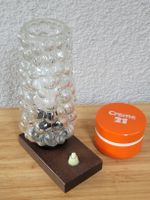 Herrliche Vintage Nachttischlampe Bubble Glas 70er Jahre