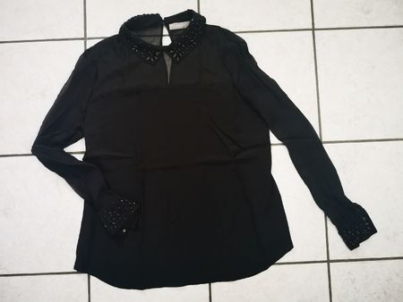 100% Seide HALLHUBER DONNA gr. 40 Bluse, in schwarz
