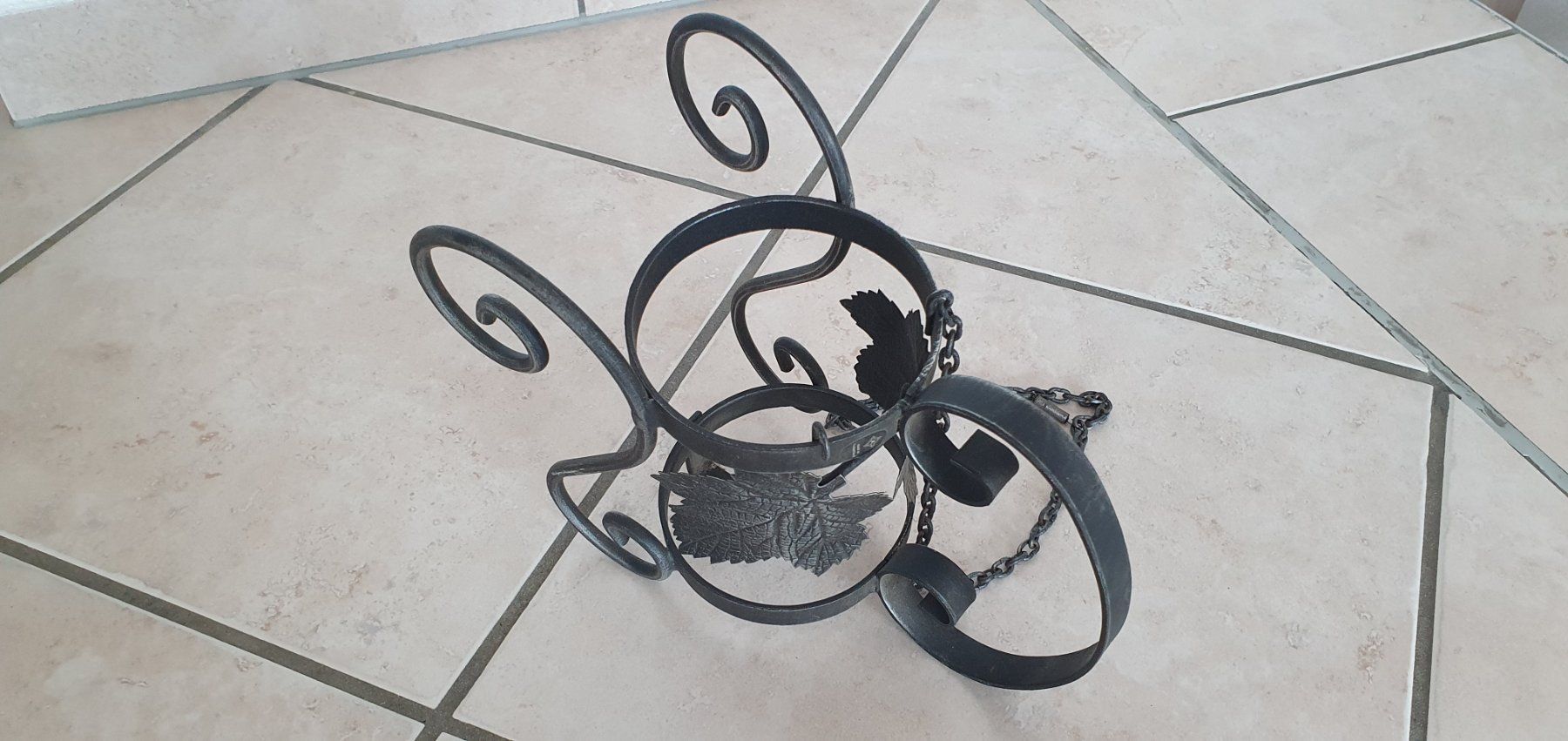 Portabottiglie: Porte-bouteille en fer forgé – Usato da Moutier venduto da mar_7nrw 3