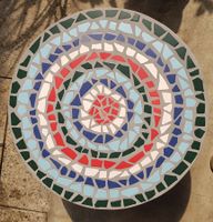 Mosaik Gartenplatte Rund 50cm Neu
