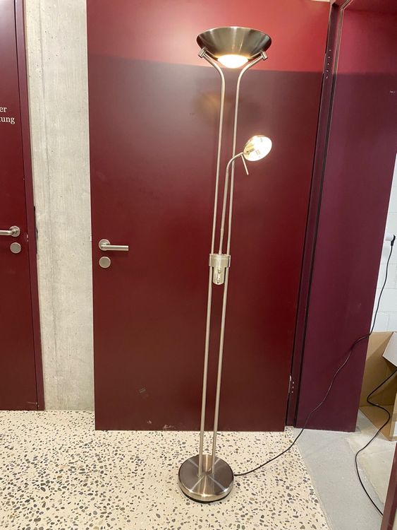 Ikea Stylish Silver Floor Lamp with Reading Light | Kaufen auf Ricardo