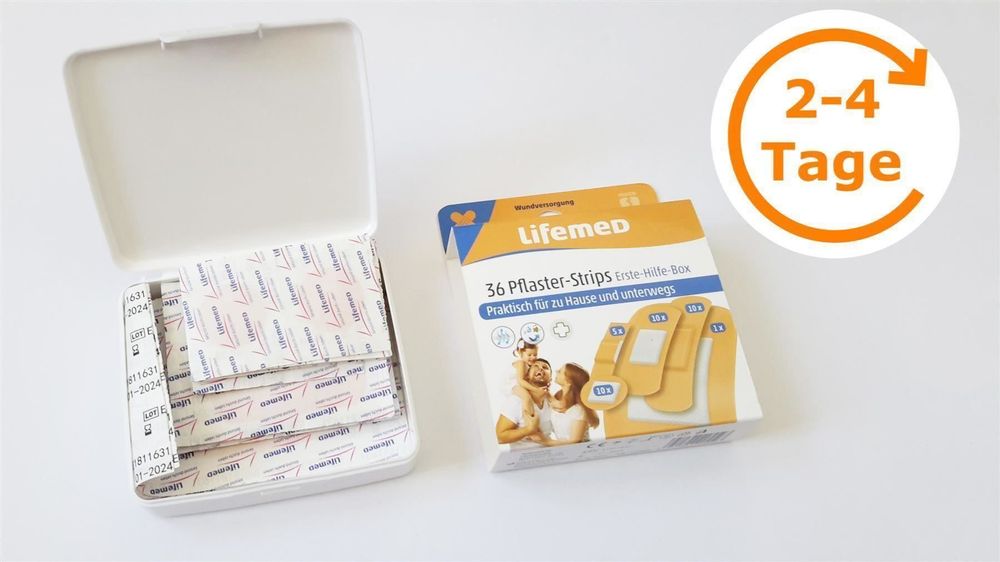 Pflaster-Set, Erste-Hilfe-Box, 36 Stück (Neu und originalverpackt) in ...