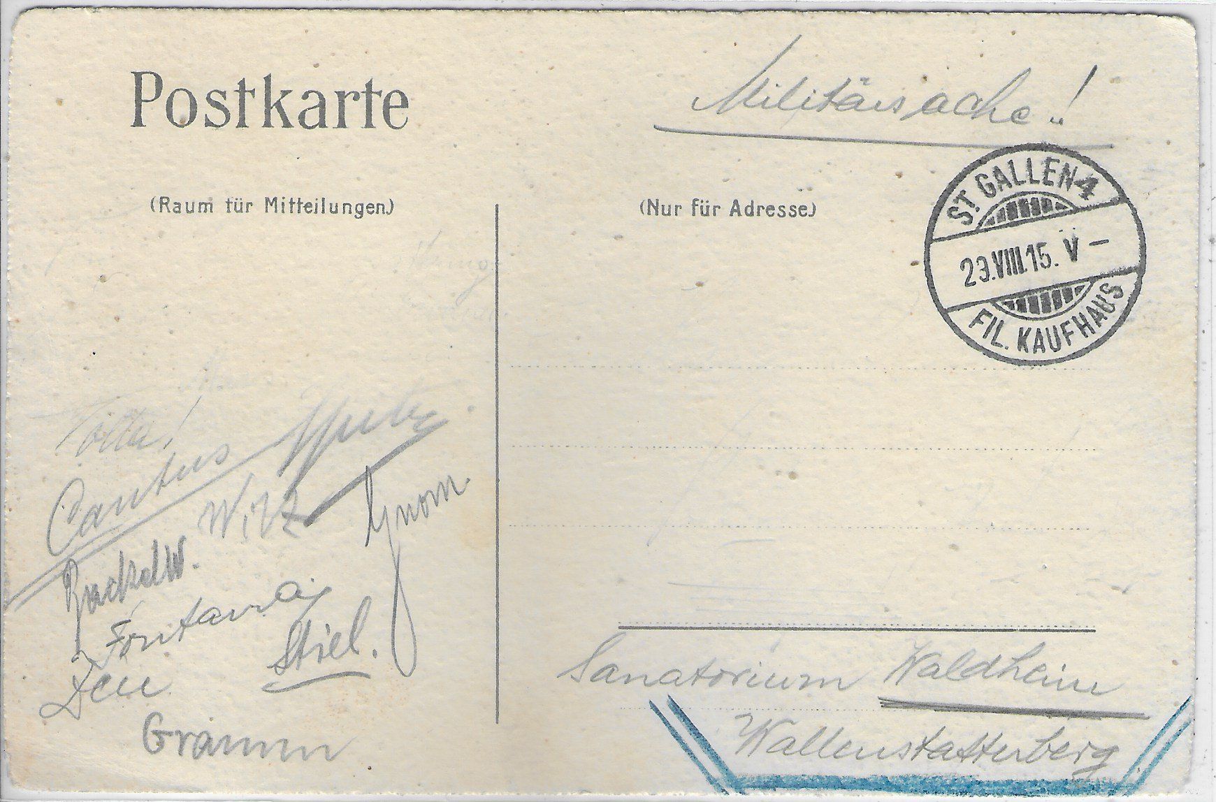 Cartoline postali: Minerva - St. Gallen - Studentenkarte - Litho – Usato da Ettingen venduto da Kartenplanet 1