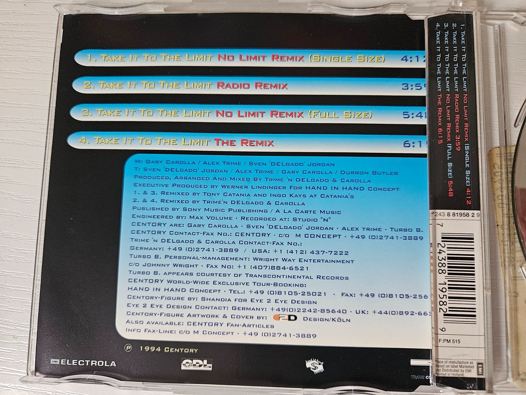 CD: Centory - Take it to the Limit – Usato da Liestal venduto da tower01 1