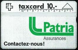 Taxcard 109E_34264 Patria Assurances 800 Ex ungebraucht
