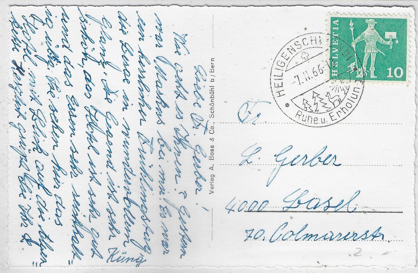 Cartoline postali: Hotel-Pension Haltenegg ob Thun – Usato da Ettingen venduto da Kartenplanet 1