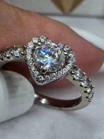 Bague argent avec diamant de moissanite de 0,5 ct GRA