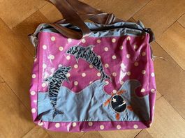 Schultertasche Delfin/Schildkröte gebraucht (A4 Platz)