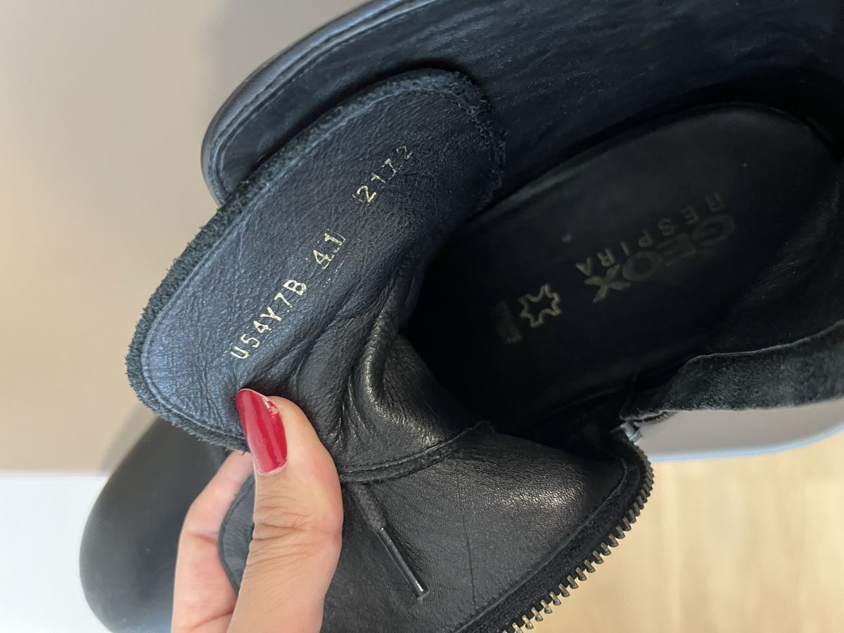 Geox Scarpe da uomo: Geox Black Leather Winter Boots, Size 41 – Usato da Kirchberg SG venduto da schwarzekatze7 4
