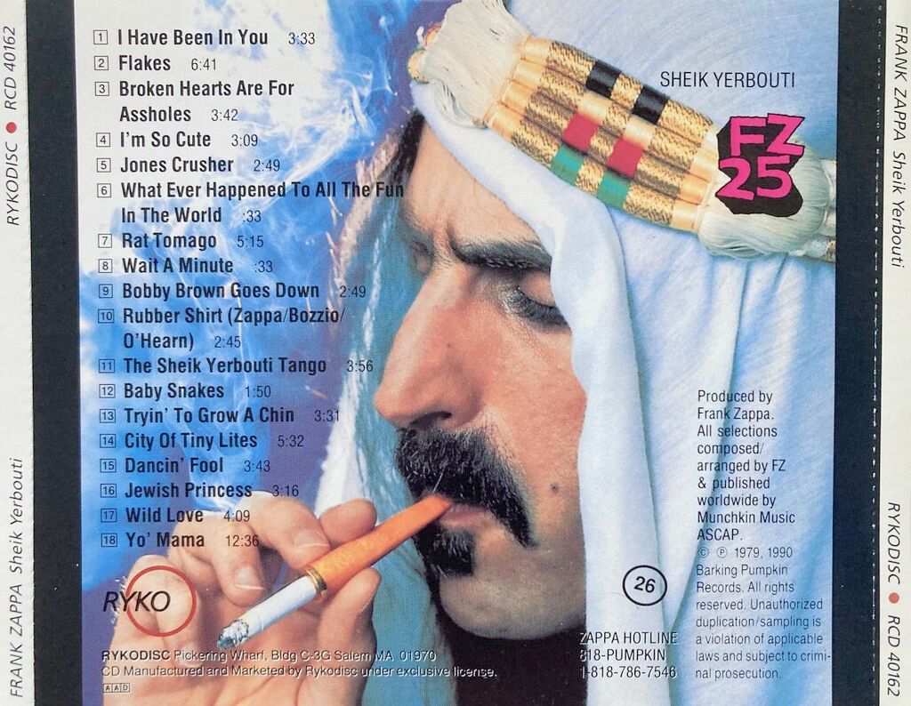 CDs: FRANK ZAPPA - SHEIK YERBOUTI – Gebraucht aus Bottens von hotter-than-hell 1