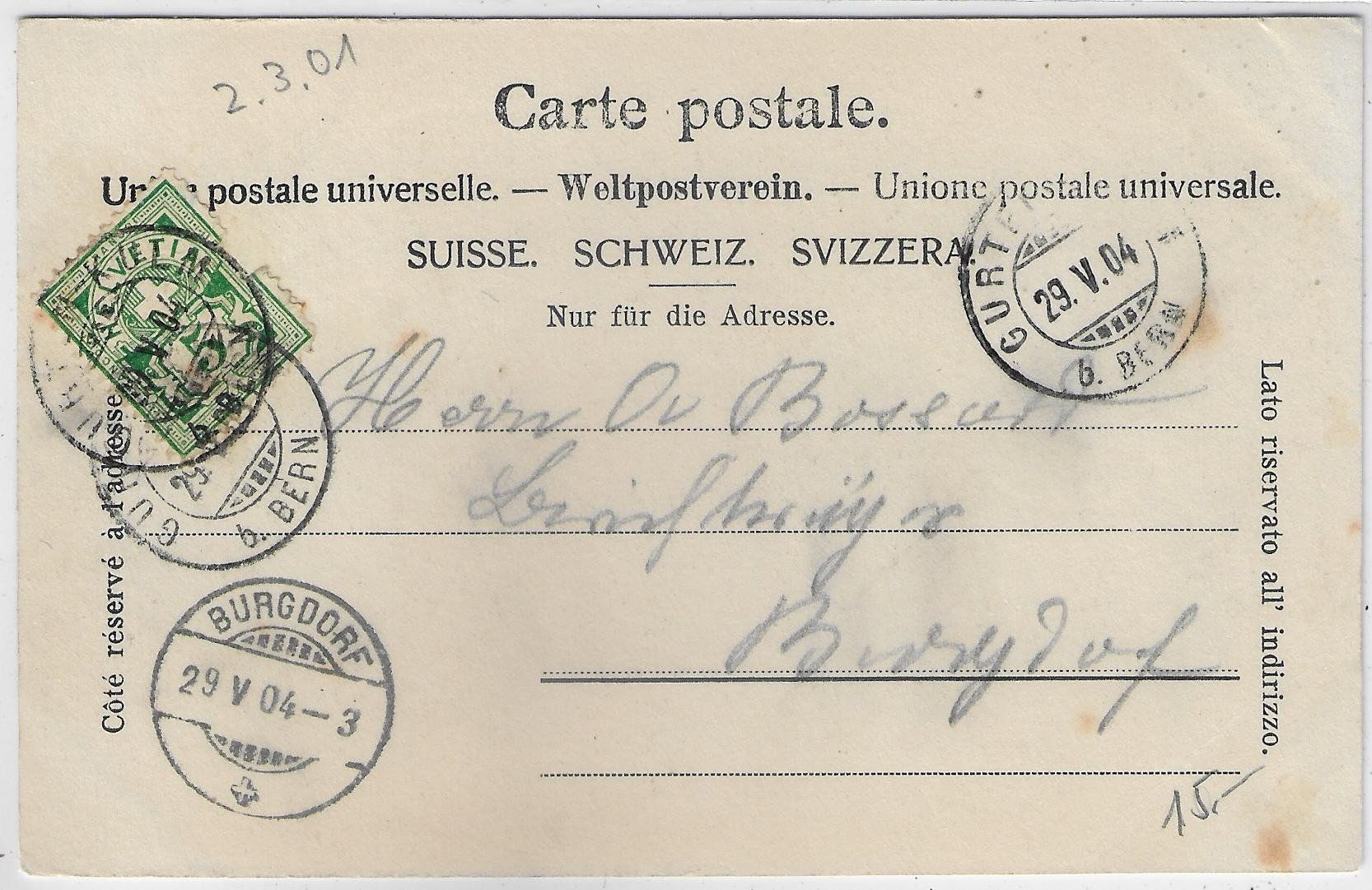 Cartoline postali: Gurtenkulm mit Gurtenbahn – Usato da Ettingen venduto da Kartenplanet 1