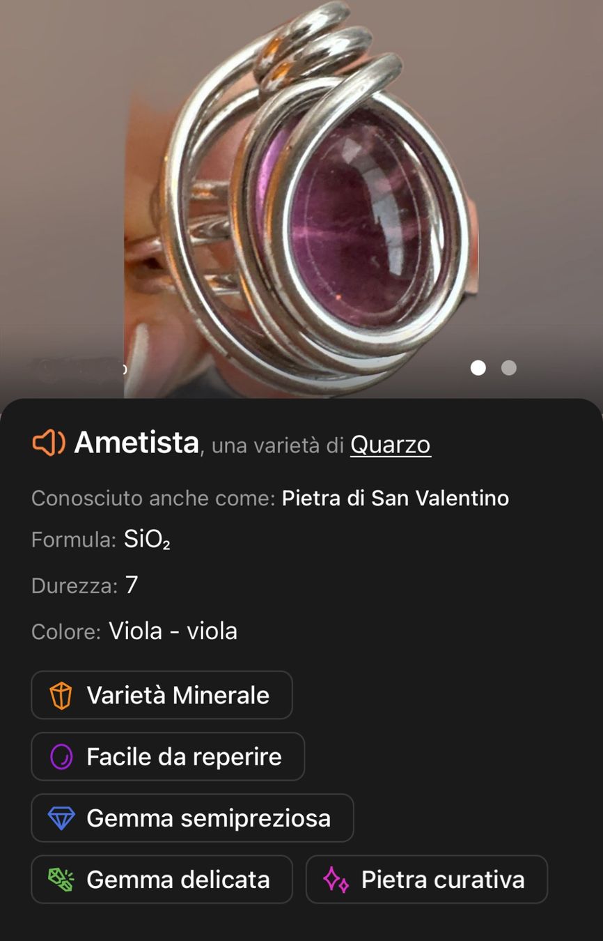 Ringe: Anello di design metallo con ametista – Gebraucht aus Agno von Saretta77 4