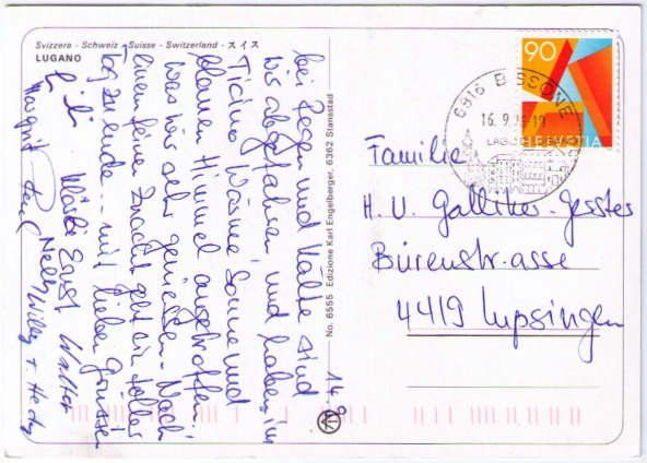 Cartoline postali: Lugano - 3 Bild AK – Usato da Binningen venduto da Mountainrider 1