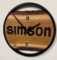 Wanduhr Eichenholz Simson Wanduhr Holz Felgenring deko