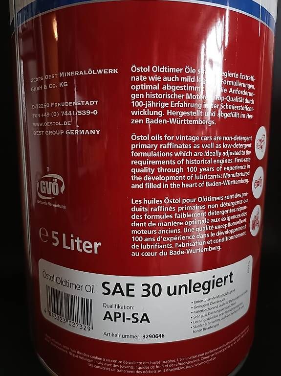 Oli & Additivi: Motorenöl Oldtimer SAE 30 unlegiert – Usato da Mühlethurnen venduto da Aairmax 1