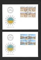 2 FDC 589 - 590 Serie Viererblöcke Europamarken ET 2.5.1977