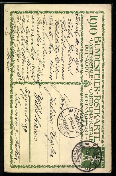 Cartes postales: Bundesfeier 1910, Krieger mit Armbrust u – D'occasion à Berlin par bartko-reher 1