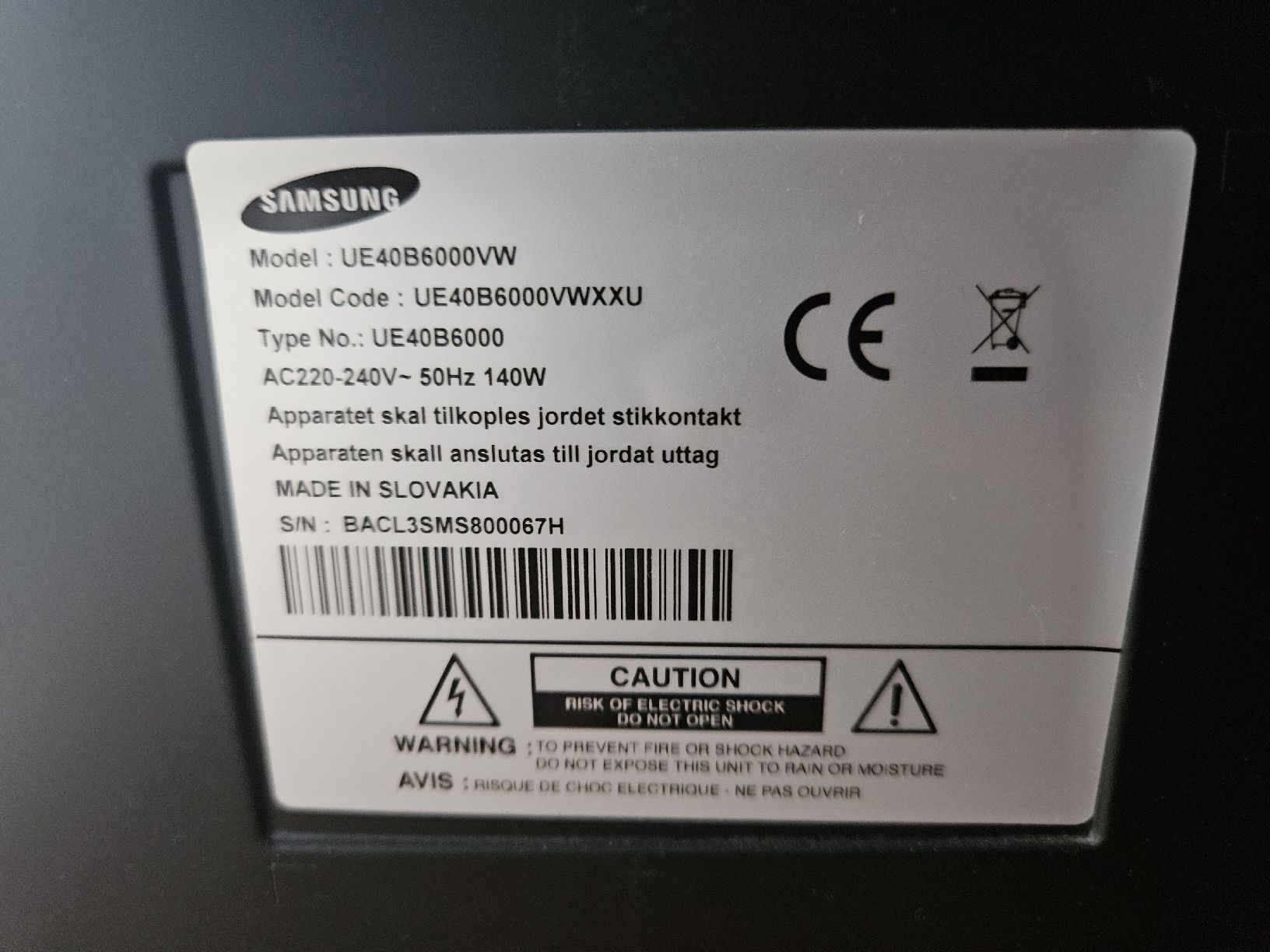 Samsung Televisori: Samsung Fernseher 40 Zoll – Usato da Zürich venduto da pab_5tfk 3