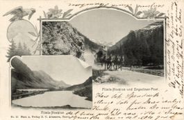 Flüela - Hospiz   GR  und Engadiner - Post      um  1 9 0 8