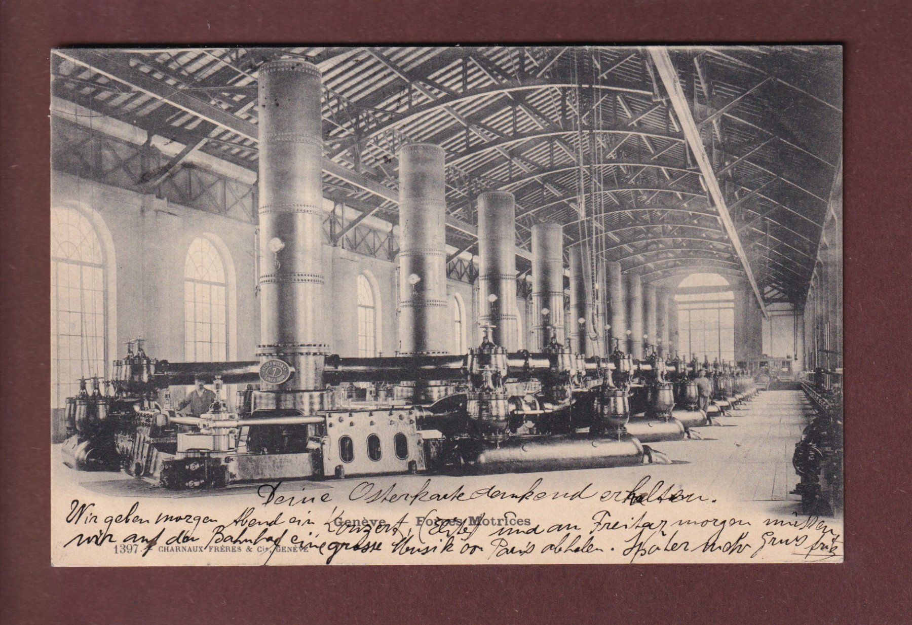 Cartoline postali: GENEVE - Forces motrices - 1903 – Usato da Pully venduto da nicecards