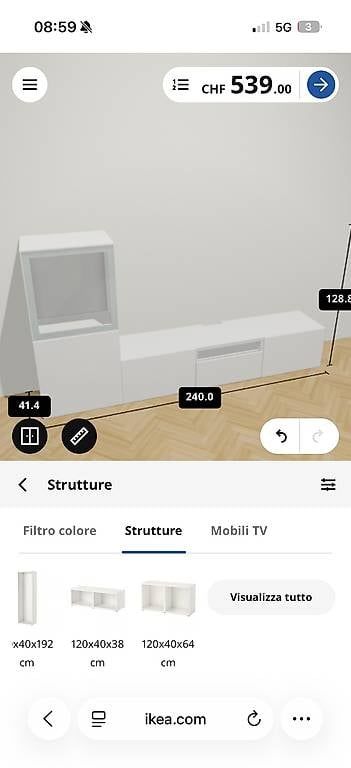 Ikea Mobili TV: Set mobile TV e vetrina IKEA come nuovo – Usato da Cureglia venduto da pie_j2zm 3