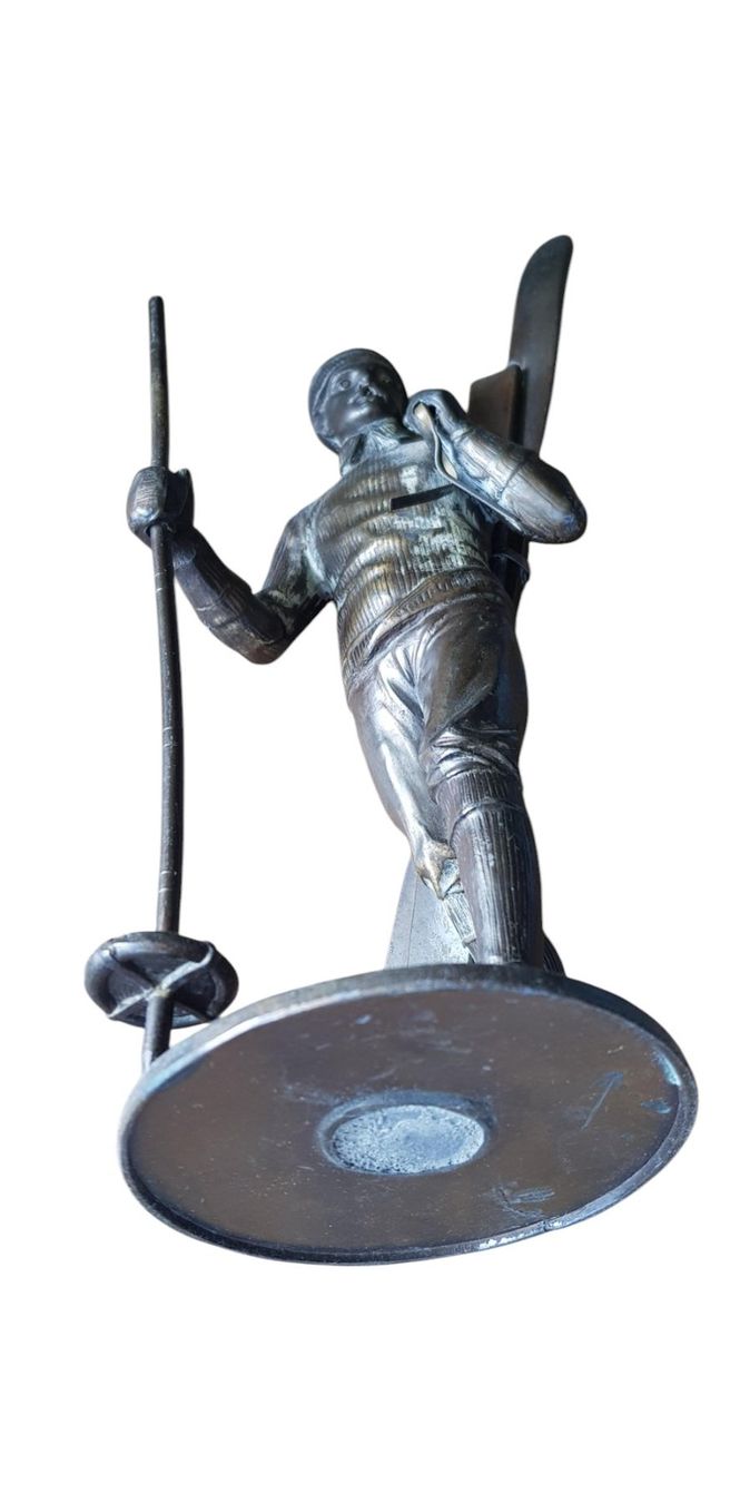 Sculture & Statue: Bronzefigur Skifahrer antik – Usato da Mörschwil venduto da antiksalon21 8