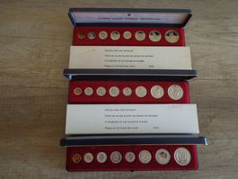 3 x Münzensätze 1978 - 1979 - 1980 PP/Polierte Platte