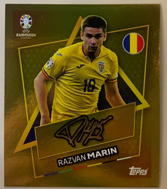 Topps Euro 2024 Razvan Marin Gold ROM SP signiert (Neu (gemäss ...