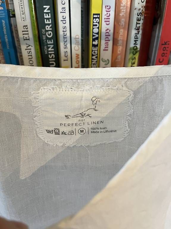 Top: Top blanc 100% lin taille L – Usato da Fully venduto da debo87 1