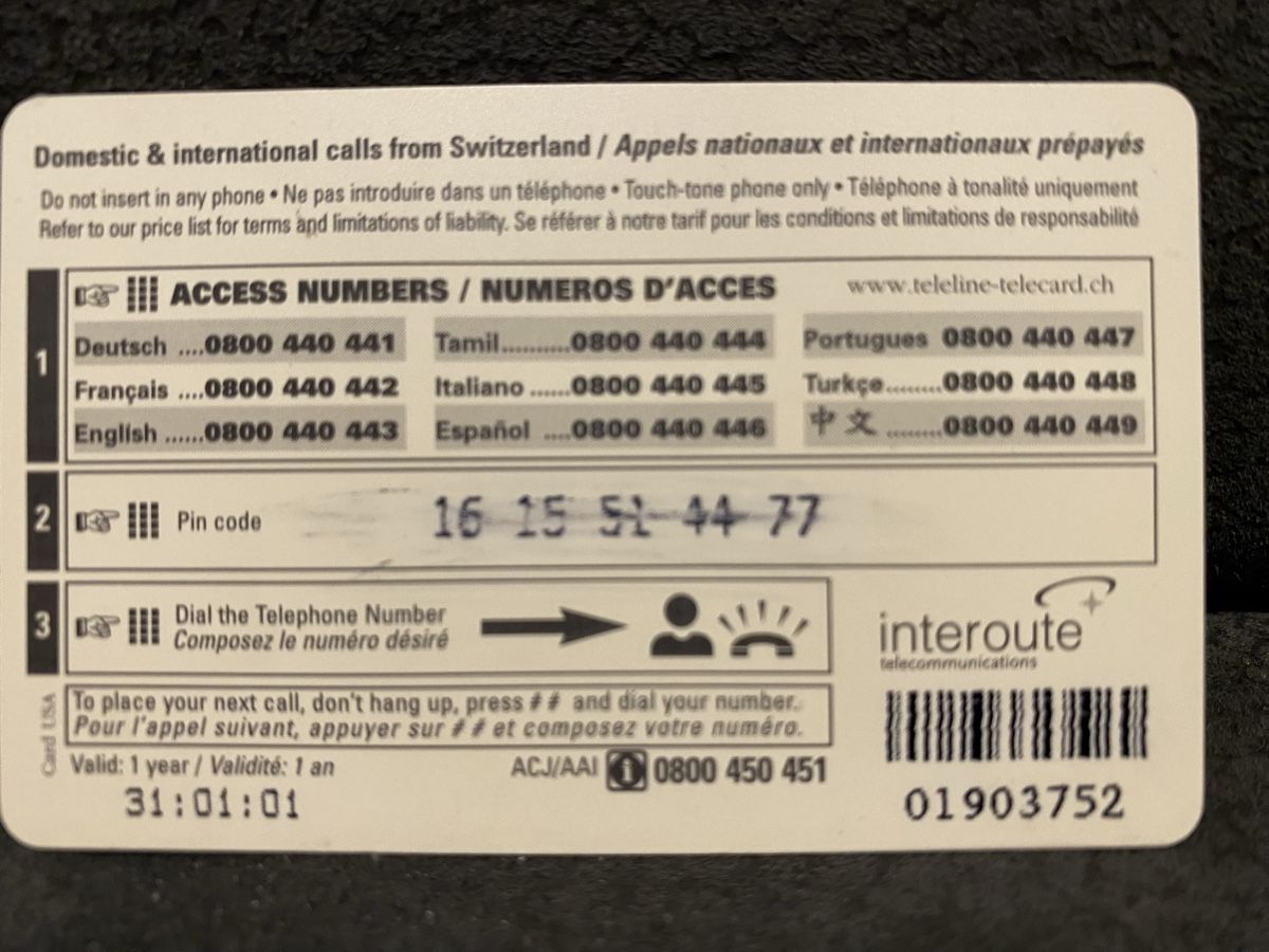 Telefon- & Taxkarten: Teleline – Gebraucht aus Lausanne von babacard10 1