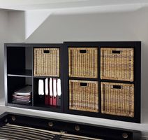 Kallax & Expedit schwarzbraun mit 5 Branäs-Körben