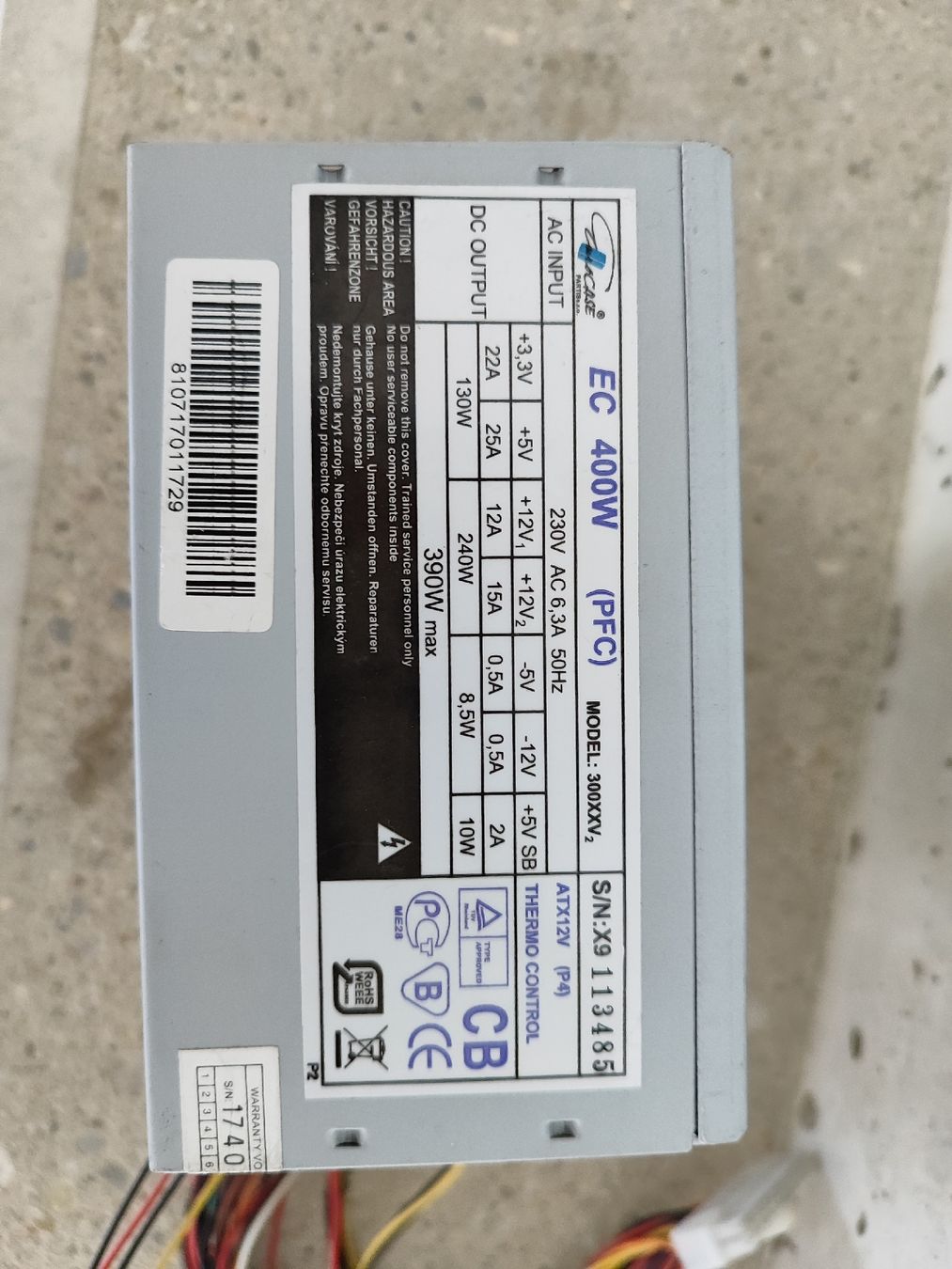 Componenti elettronici: Fortron Source EC 400W (PFC) Power Supply  – Difettoso da Mülligen venduto da vagos85 1