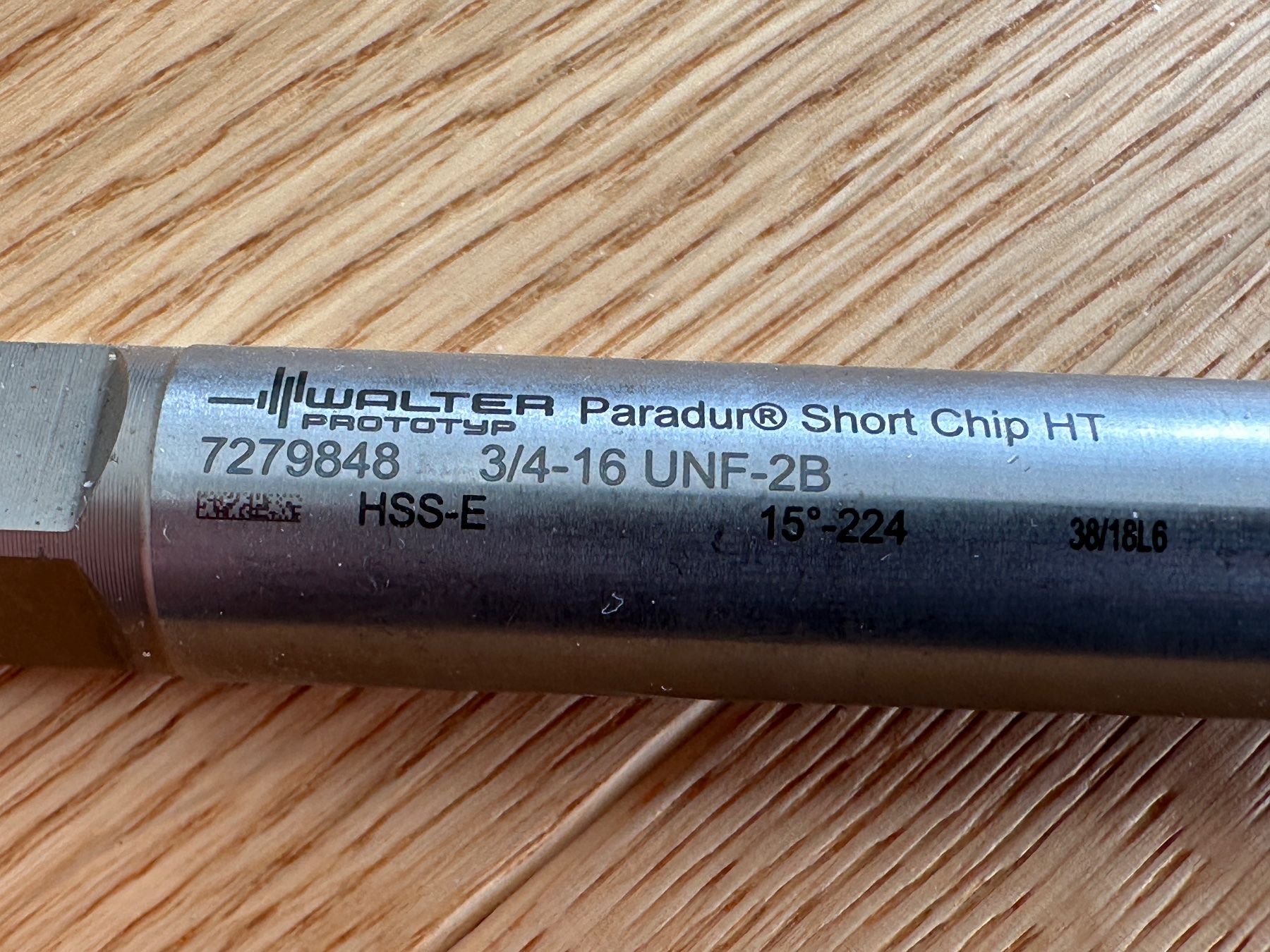 Tutti gli attrezzi: Gewindebohrer 3/4" - 16 UNF gebraucht #6.2.5 – Usato da Kestenholz venduto da hstech.ch 2