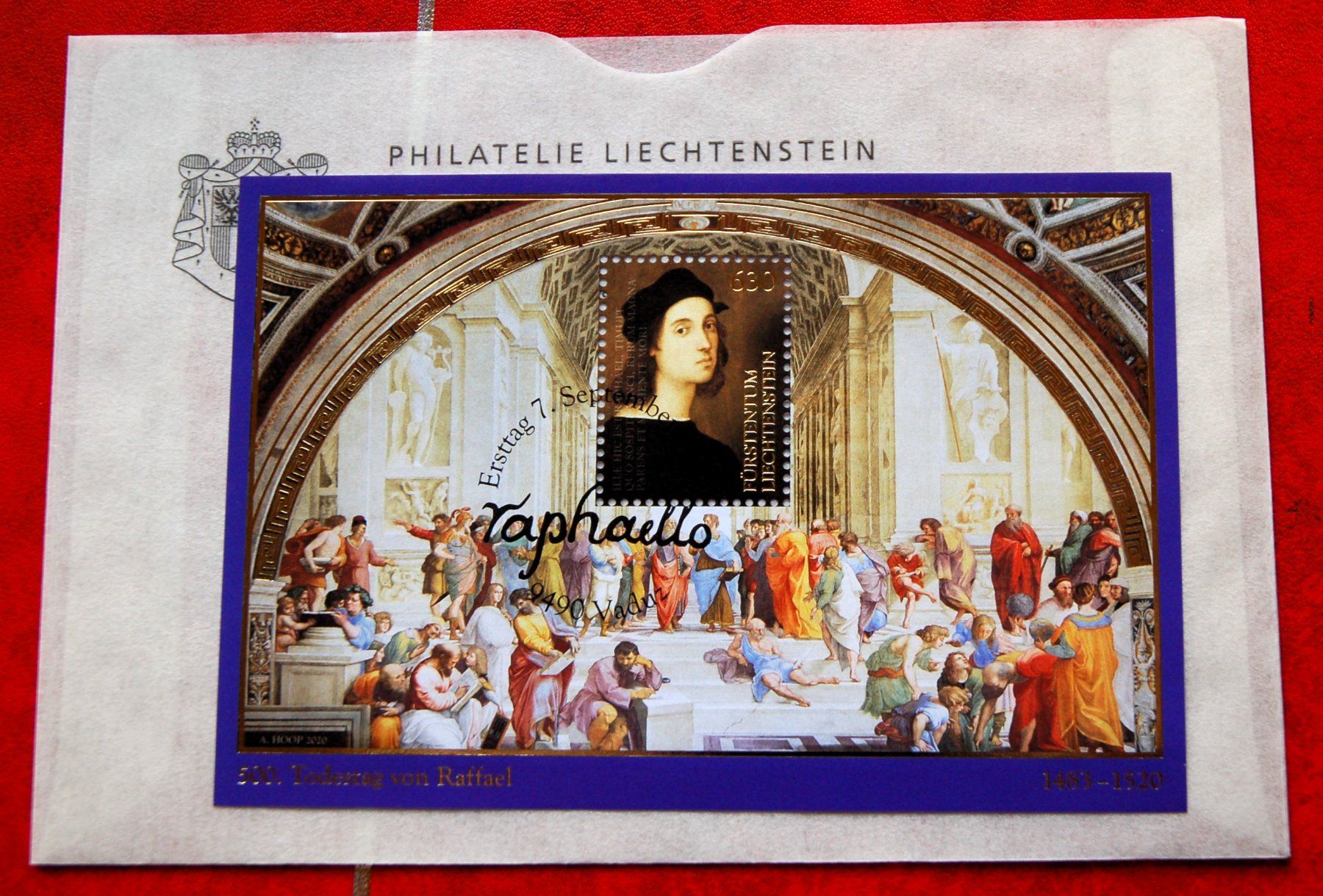 Tutti i francobolli: Liechstentein - 2020 bloc Raphael – Usato da Gland venduto da pas_wxw